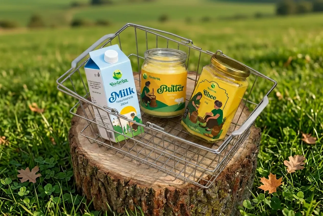 Godariya milk, butter and ghee