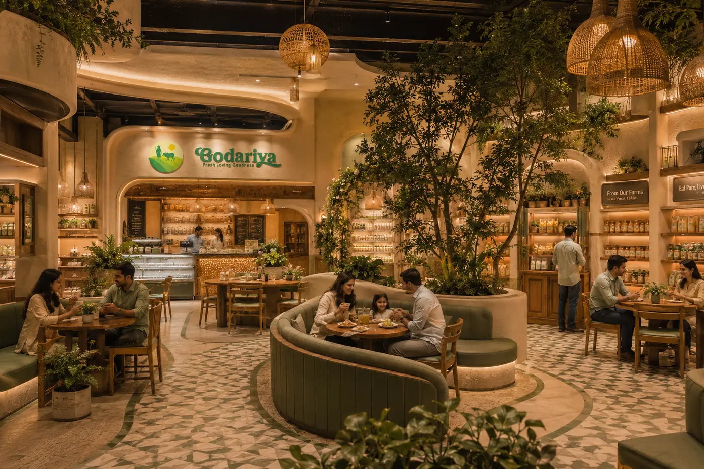Godariya store interior — seating