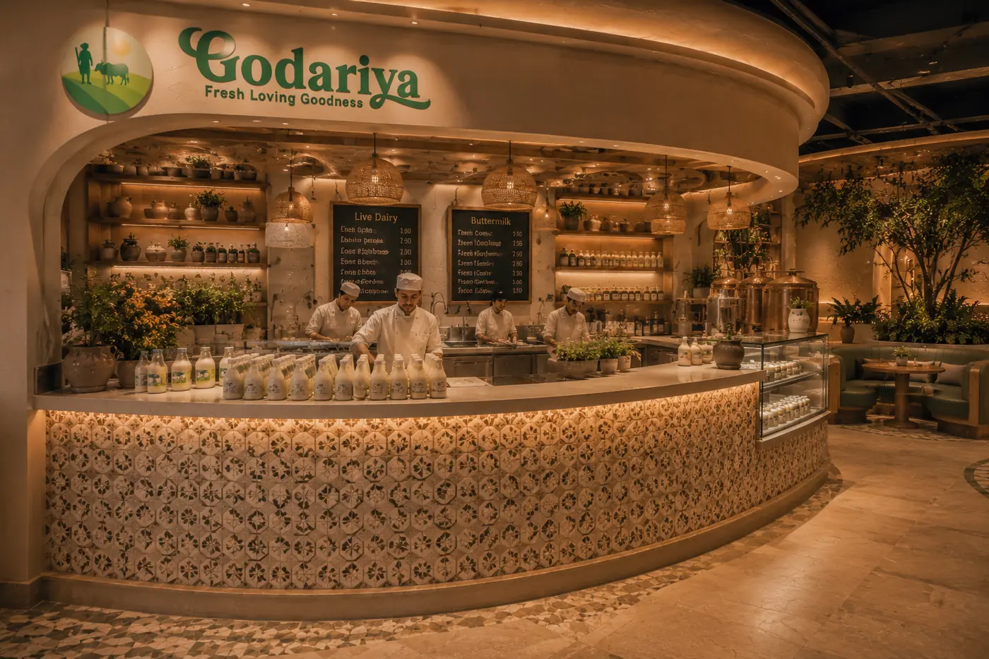 Godariya store interior — counter