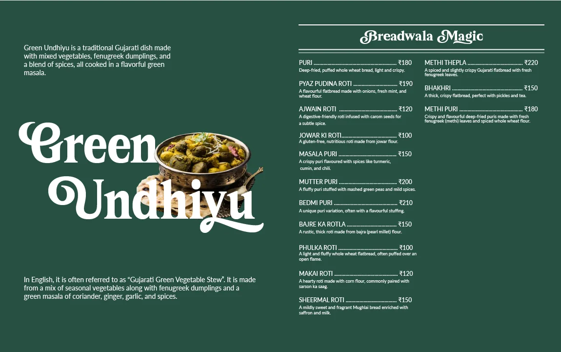 Go Treat menu detail