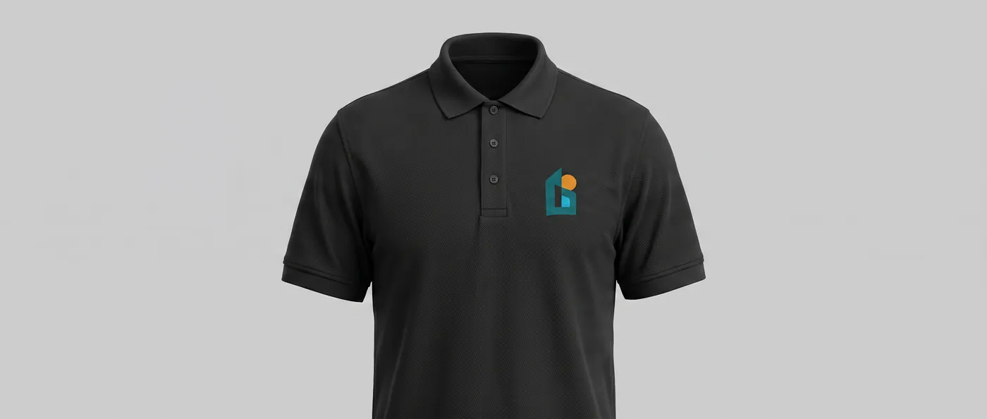 The Greenvironment mark embroidered on a polo shirt