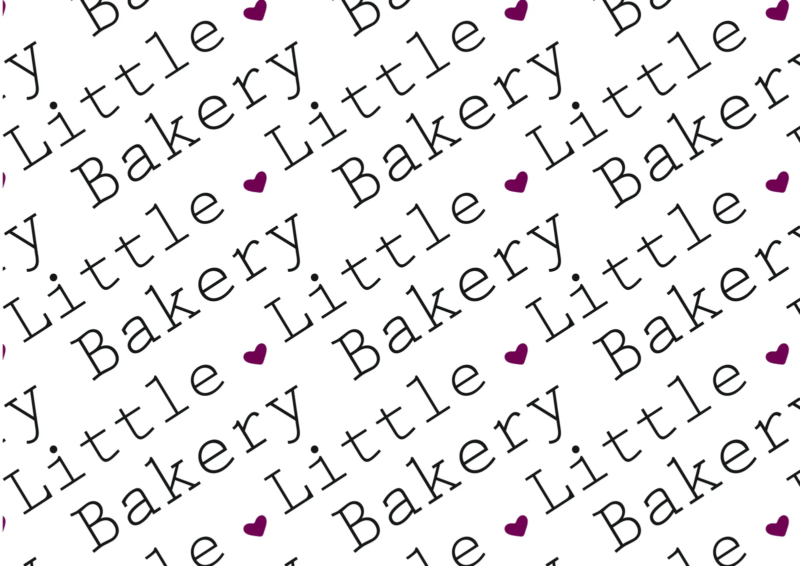 Little Bakery typographic pattern