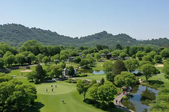 Active Acres — open parkland ringed by wooded hills