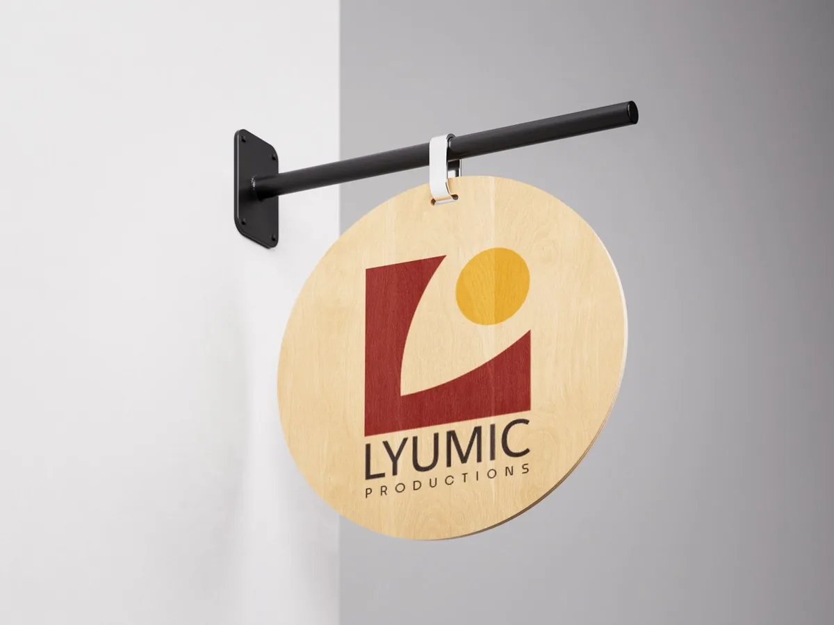 Lyumic Productions signage and identity